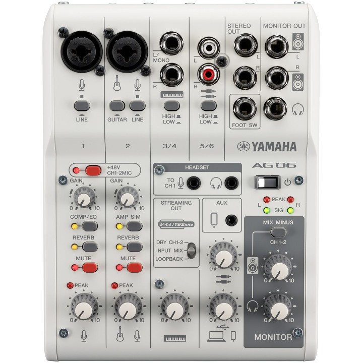 Acquista YAMAHA AG06-MK2 W online | Merula Strumenti Musicali