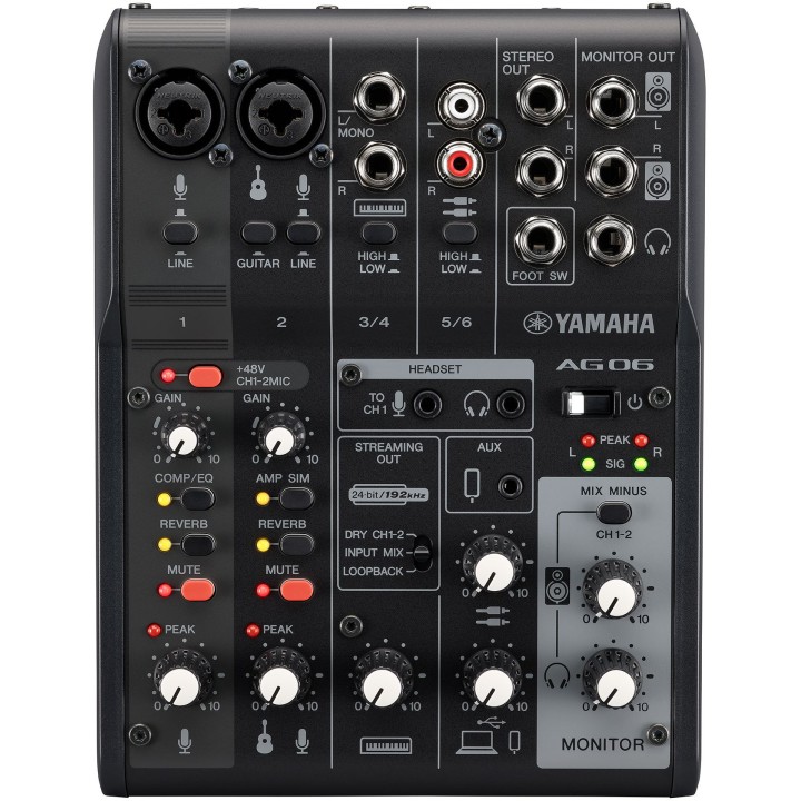 Yamaha AG06-MK2 BK - Mixer 6 Canali