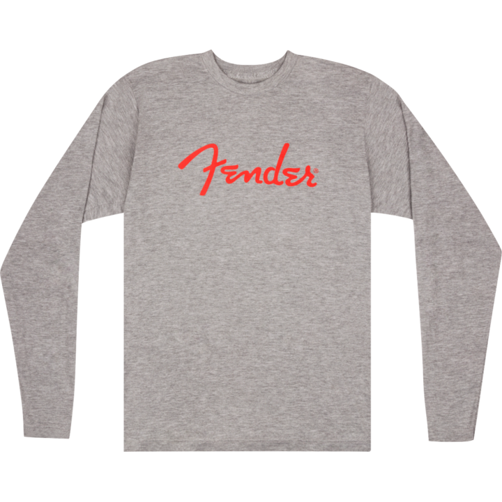 Acquista FENDER 9192522506 Spaghetti Logo L/S T-Shirt Hthr Grey, L online | Merula Strumenti Musicali