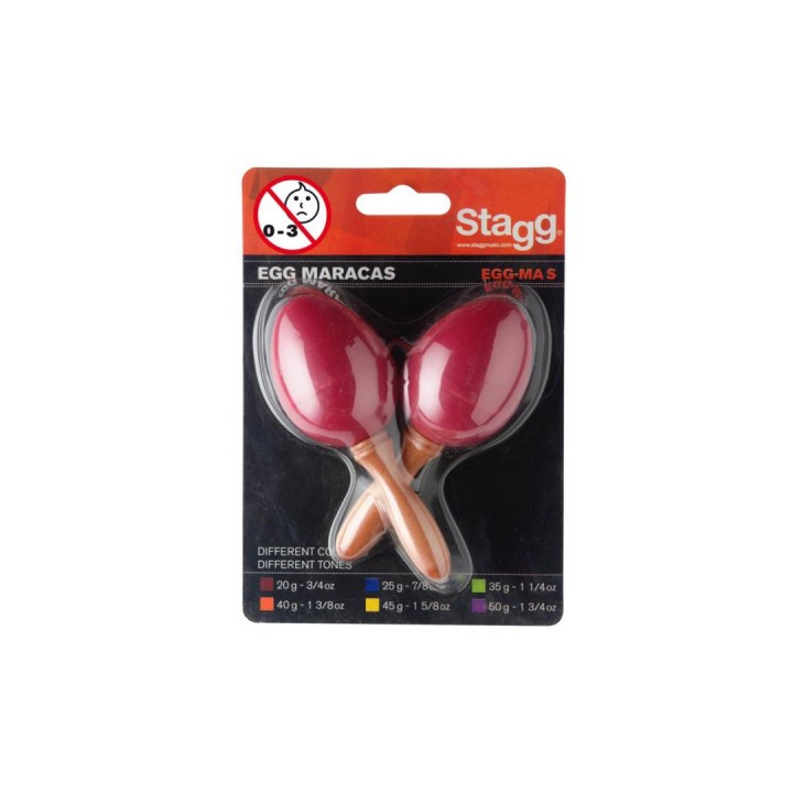 Acquista STAGG MARACAS UOVO CON IMPUGNATURA CORTA - EGG-MA S/RD online | Merula Strumenti Musicali