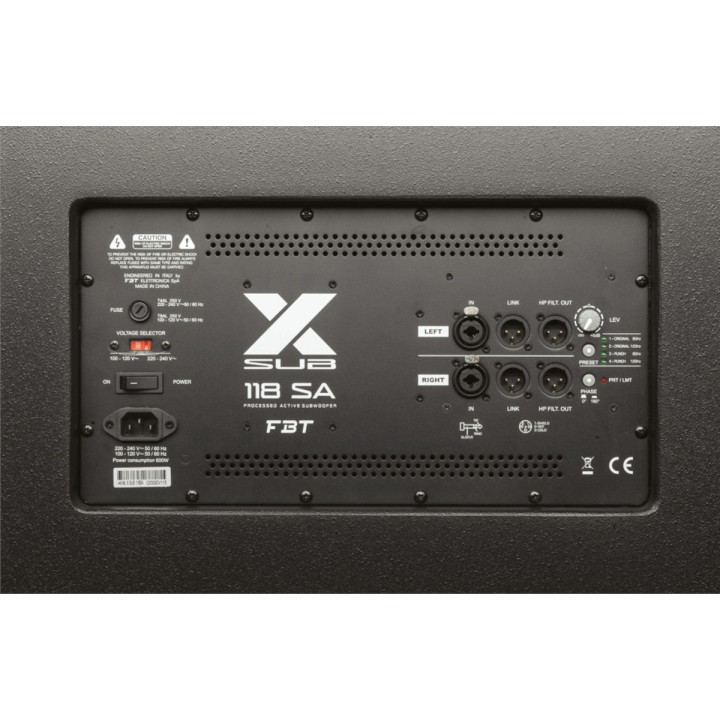 FBT - X-SUB 118SA | Bass reflex Active Subwoofer 18"