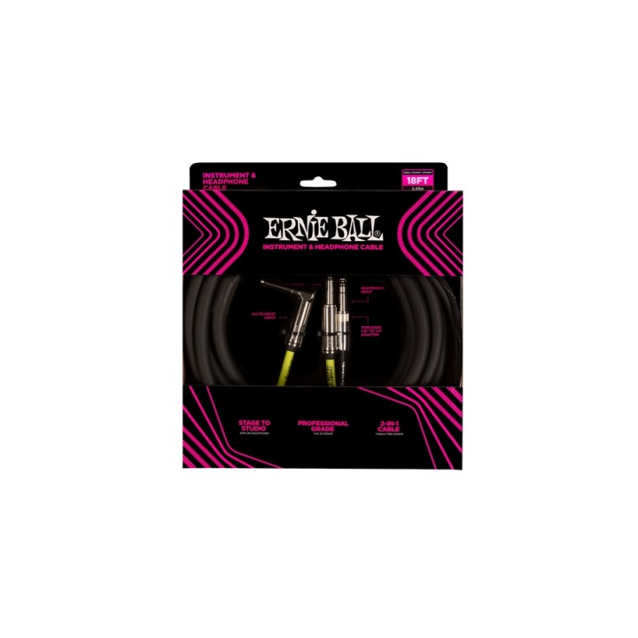 Acquista ERNIE BALL 6411 INSTRUMENT AND HEADPHONE CABLE online | Merula Strumenti Musicali