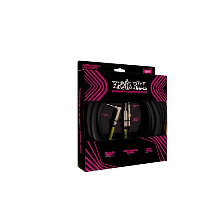 Acquista ERNIE BALL 6411 INSTRUMENT AND HEADPHONE CABLE online | Merula Strumenti Musicali