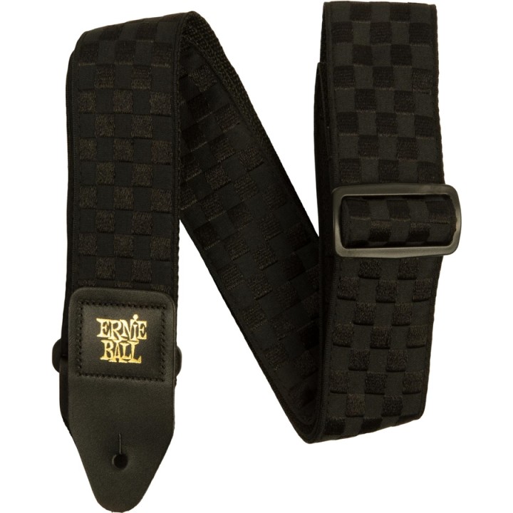 Acquista ERNIE BALL 5341 BLACK CHECKERS JACQUARD STRAP online | Merula Strumenti Musicali