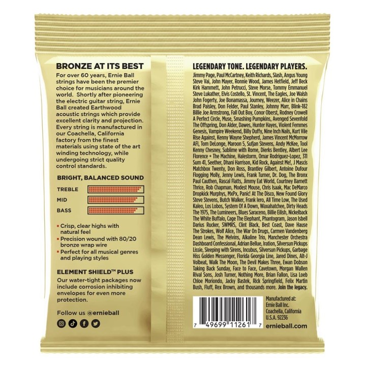 Acquista ERNIE BALL 3002 ERTHWD MED 8020 BRNZ 3 PK 13 56 online | Merula Strumenti Musicali