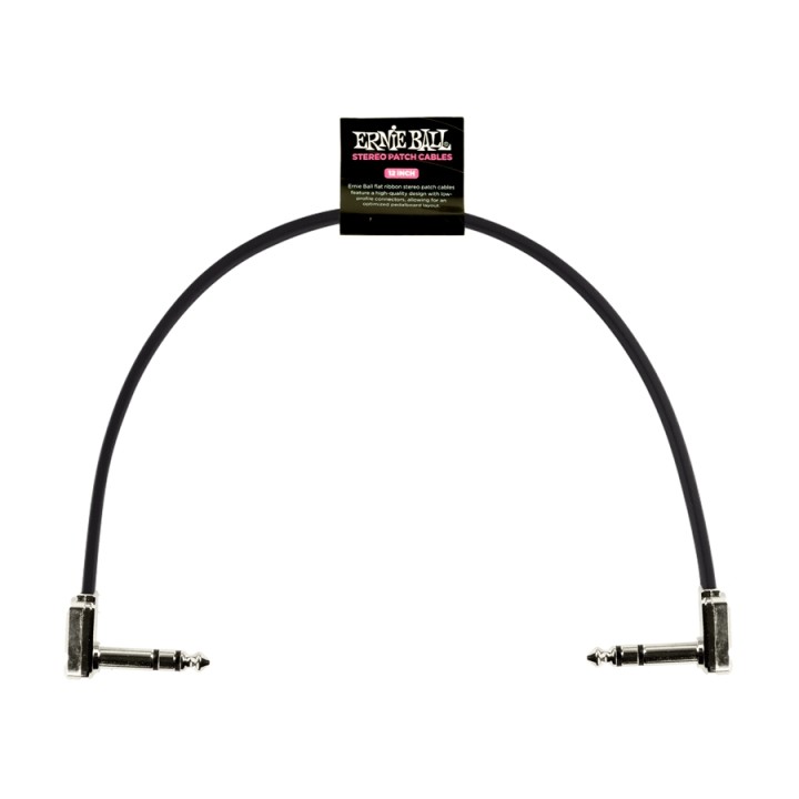 Acquista ERNIE BALL 6409 SINGLE FLAT RIBBON STEREO PATCH CABLE 30,48CM online | Merula Strumenti Musicali