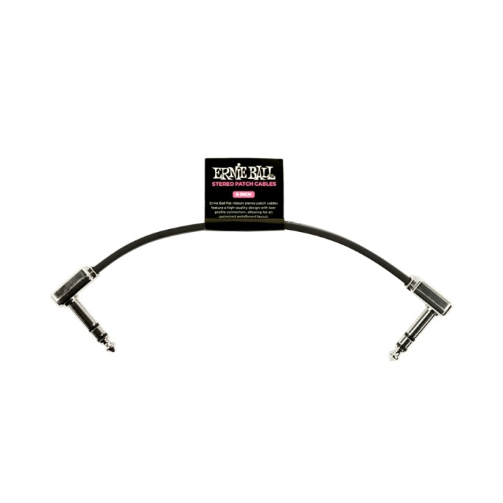 Acquista ERNIE BALL 6408 SINGLE FLAT RIBBON STEREO PATCH CABLE 15,24CM online | Merula Strumenti Musicali