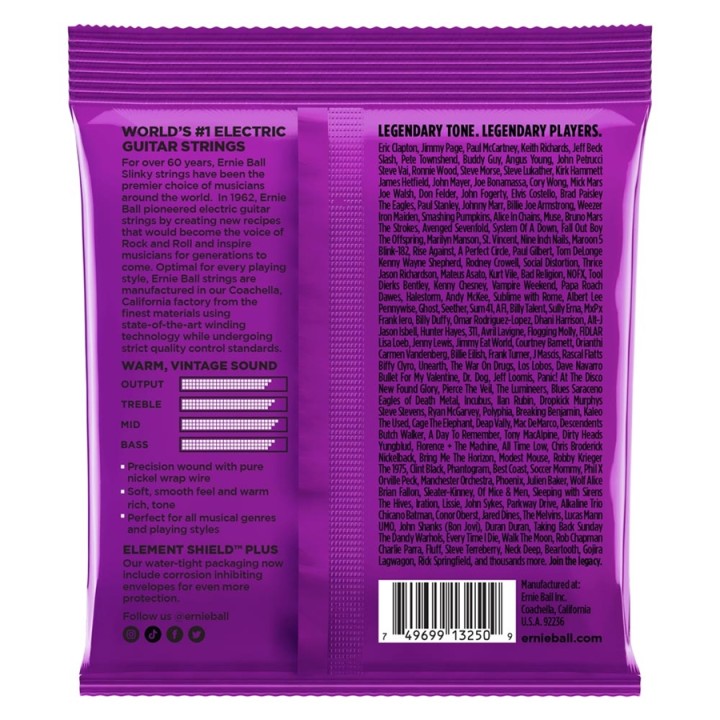 Acquista ERNIE BALL 3250 POWER SLINKY CLAS RNR PK 11 48 online | Merula Strumenti Musicali