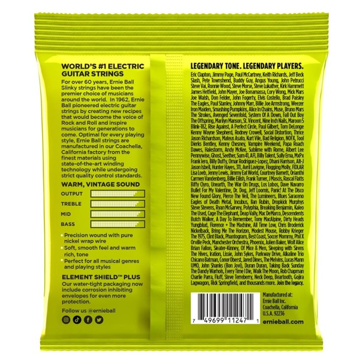 Acquista ERNIE BALL 3251 REGULAR SLINKY CLAS RNR PK 10 46 online | Merula Strumenti Musicali