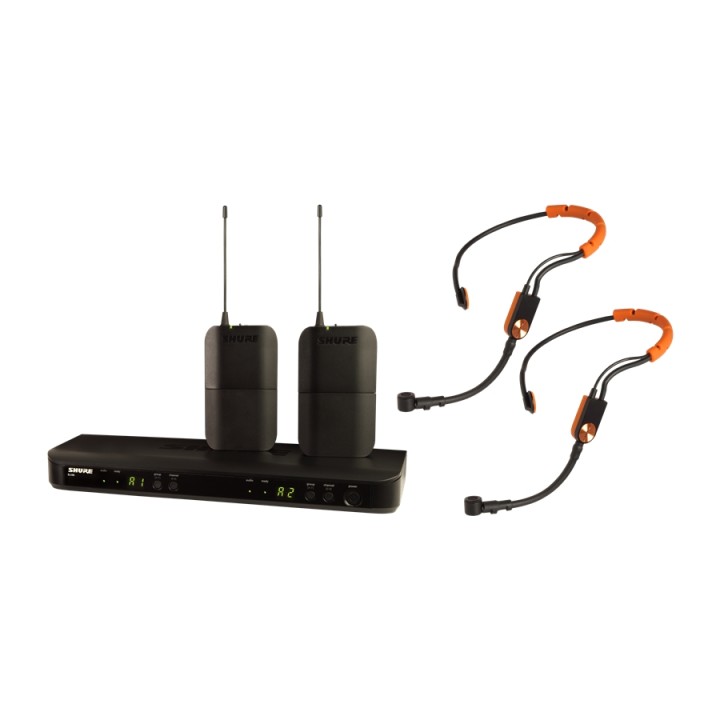 Shure - BLX188E-SM31 Sistema Wireless BLX88E, 2X BLX1, 2X SM31FH-TQG. (M17)