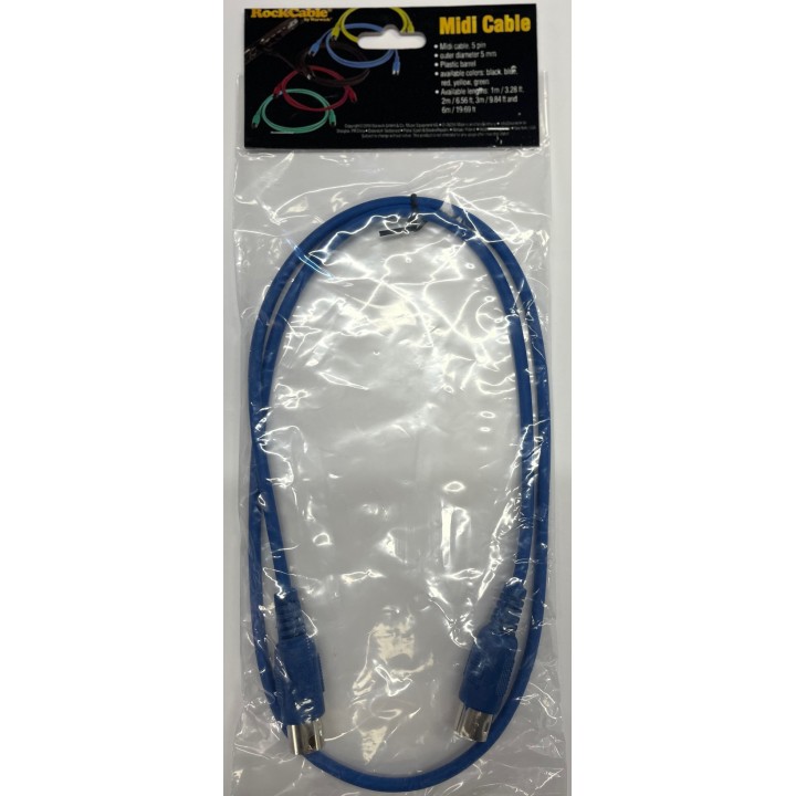 Acquista ROCKBAG RCL 30700 D5 BLU CAVO MIDI 1M online | Merula Strumenti Musicali