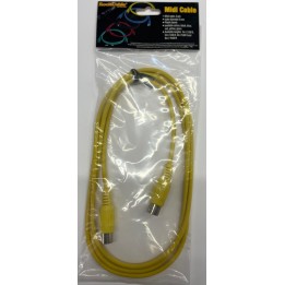 Acquista ROCKGEAR RCL 30701 D5 MIDI CABLE GIALLO online | Merula Strumenti Musicali
