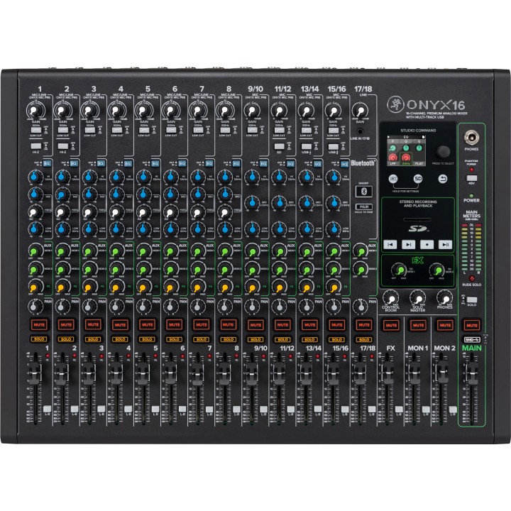 MACKIE ONYX 16 - Mixer USB analogico premium a 16 canali