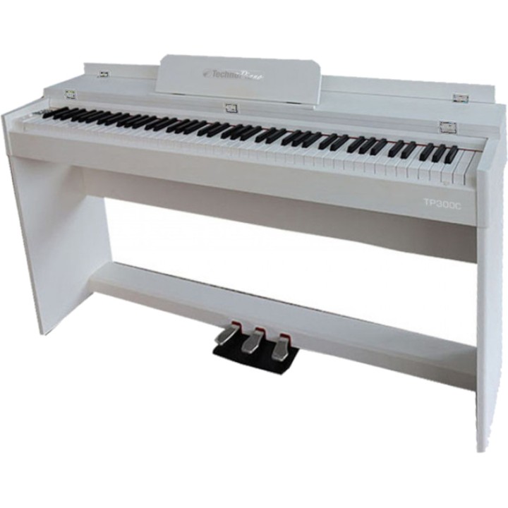 technopiano tp-300s wh pianoforte digitale portatile 88