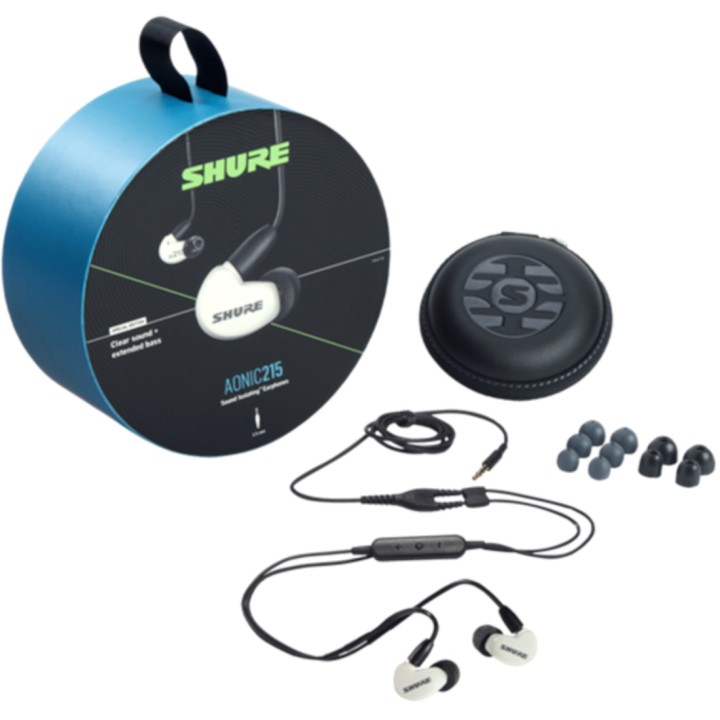 Acquista SHURE SE215DYWH+UNI-EFS AONIC 215 AURICOLARI COLORE BIANCO online | Merula Strumenti Musicali
