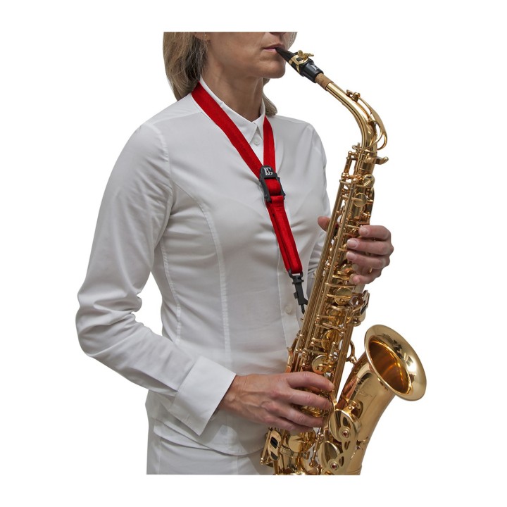 Acquista BG S39SH TRACOLLA SAX ALTO/TENORE, MOSCHETTONE, ROSSO online | Merula Strumenti Musicali