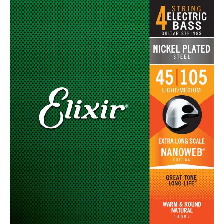 Acquista ELIXIR 14087 ELECTRIC BASS NICKEL PLATED STEEL NANOWEB online | Merula Strumenti Musicali