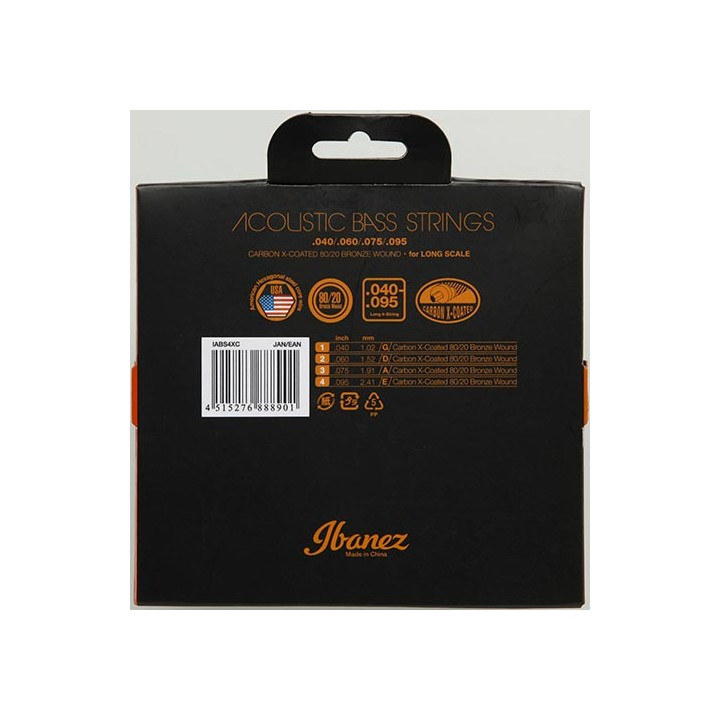 Acquista IBANEZ IABS4XC STRINGS AC BASS 4ST LONG online | Merula Strumenti Musicali
