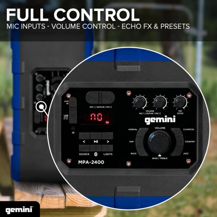 Acquista GEMINI MPA 2400 BLU online | Merula Strumenti Musicali