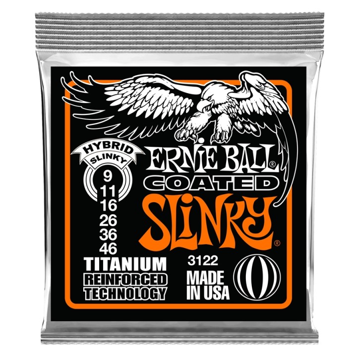 Acquista ERNIE BALL 3122 RPS COATED TITANIUM HYBRID SLINKY 9-46 online | Merula Strumenti Musicali