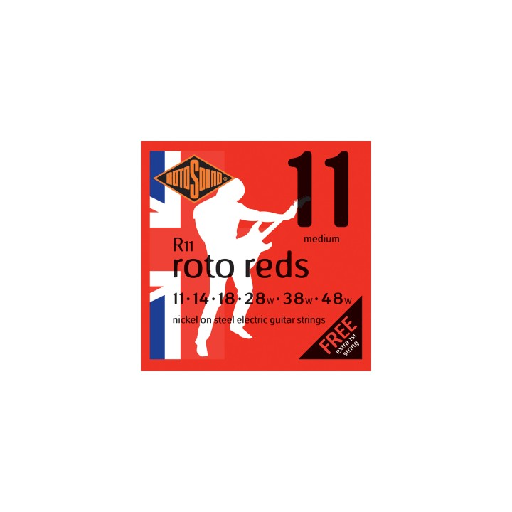 Acquista ROTOSOUND R11 ROSSE 11-48 NICKEL MEDIUM MI CANTINO EXTRA online | Merula Strumenti Musicali