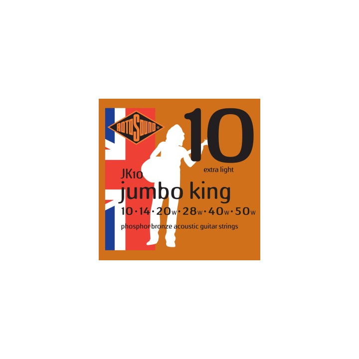 Acquista ROTOSOUND Jk10 Jumbo King Muta Acust. Phosphor Bronze 10-50 online | Merula Strumenti Musicali