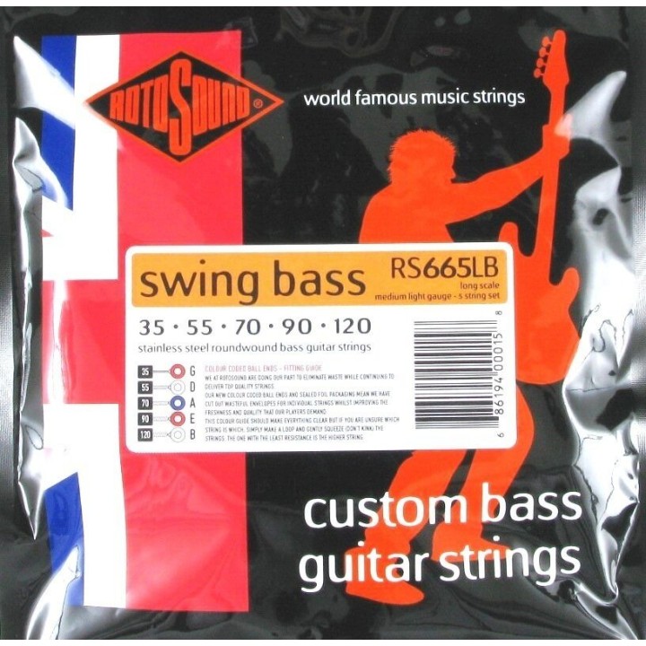 Acquista ROTOSOUND Rs665lb Swing Bass 66 Muta 5 Stainless Steel 35-120 online | Merula Strumenti Musicali