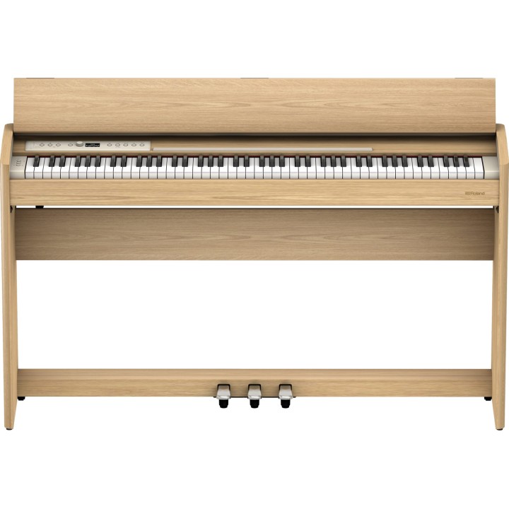 roland f701-la light oak piano digitale con mobile