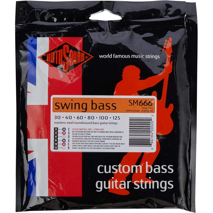 Acquista ROTOSOUND Sm666 Swing Bass 66 Muta 6 Stainless Steel 30-125 online | Merula Strumenti Musicali