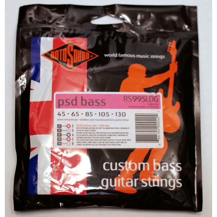 Acquista ROTOSOUND RS995LDG PSD BASS 99 MUTA 5 STAINLESS STEEL 45-130 online | Merula Strumenti Musicali