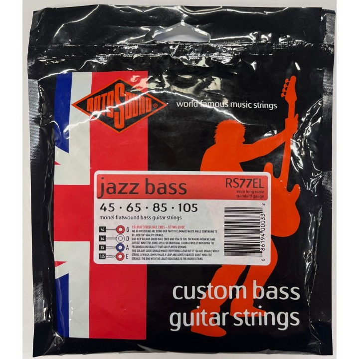 Acquista ROTOSOUND Rs77el Jazz Bass 77 Muta Monel Flatw. Extra Long 45-105 online | Merula Strumenti Musicali