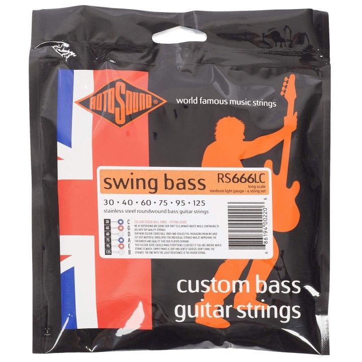 Acquista ROTOSOUND Rs666lc Swing Bass 66 Muta 6 Stainless Steel 30-125 online | Merula Strumenti Musicali