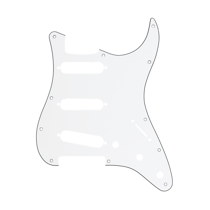 Acquista FENDER 0991360000 PG, STRAT W/B/W 11-HOLE, 3-PLY online | Merula Strumenti Musicali