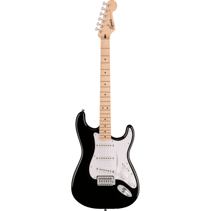 Acquista SQUIER Sonic Stratocaster, Maple Fingerboard, White Pickguard, Black online | Merula Strumenti Musicali