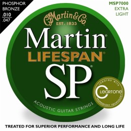 Acquista MARTIN Msp7000 Lifespan Sp Extra Light Phosphor Bronze 10-47 online | Merula Strumenti Musicali