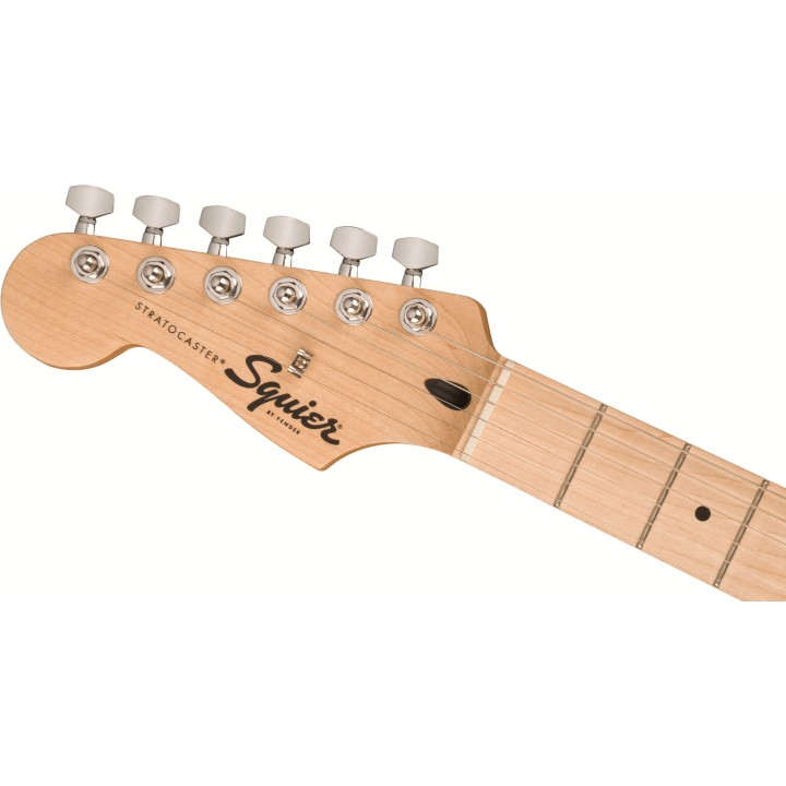 Acquista SQUIER Sonic Stratocaster Left-Handed, Maple Fingerboard, White Pickguard, Black online | Merula Strumenti Musicali