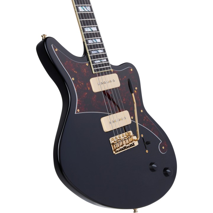 Acquista D'ANGELICO Deluxe Bedford (W/ Wilkinson Tremolo) Solid Black - Dadbedsbkgtr online | Merula Strumenti Musicali