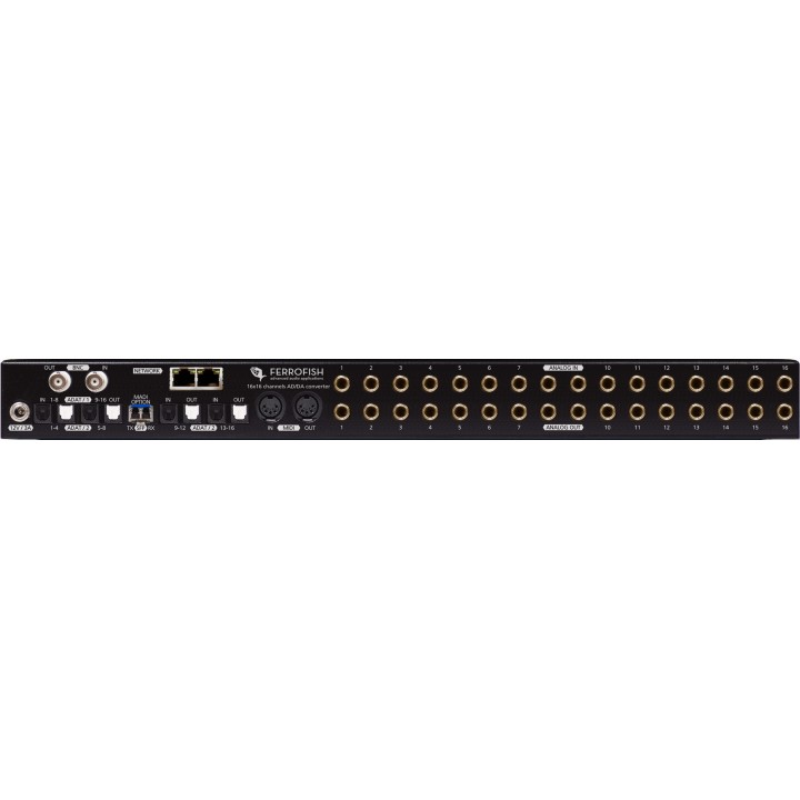 Ferrofish Pulse 16 DX - Convertitore AD/DA 16 canali, formato Dante, MADI e ADAT