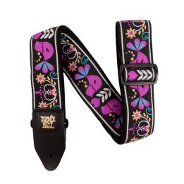 Acquista ERNIE BALL 5331 PURPLE BIRD LUPIN JACQUARD STRAP online | Merula Strumenti Musicali