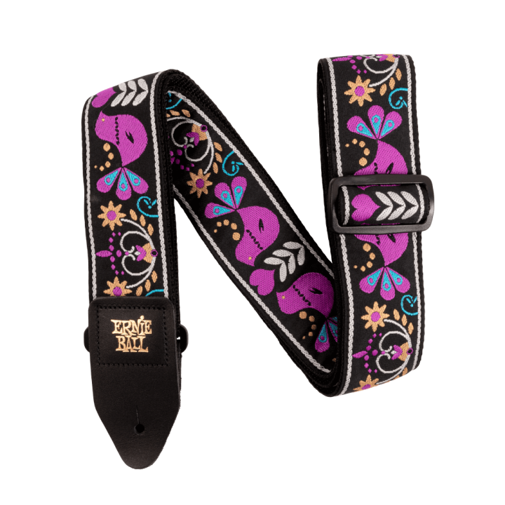 Acquista ERNIE BALL 5331 PURPLE BIRD LUPIN JACQUARD STRAP online | Merula Strumenti Musicali