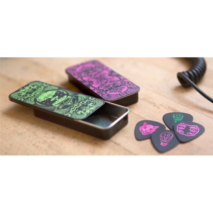 Acquista DUNLOP ILDCT02 I LOVE DUST PICK TIN MAGENTA BOX/6 online | Merula Strumenti Musicali