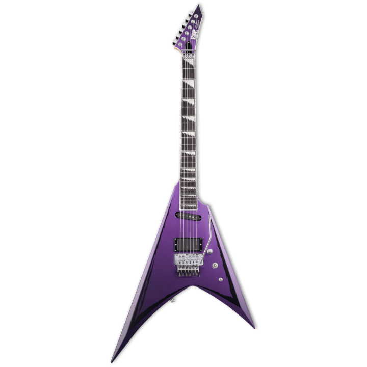 Acquista ESP E-II - ALEXI RIPPED - PURPLE FADE SATIN W/RIPPED PINSTRIPES online | Merula Strumenti Musicali