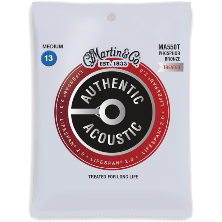 Acquista MARTIN MA550T AUTHENTIC LIFESPAN 2.0 MEDIUM PHOSPHOR BRONZE 13-56 online | Merula Strumenti Musicali
