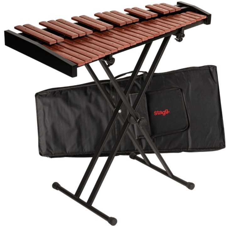 STAGG Xilofono a 37 tasti in legno set completo