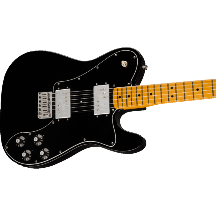 Acquista FENDER American Vintage II 1975 Telecaster Deluxe, Maple Fingerboard, Black online | Merula Strumenti Musicali