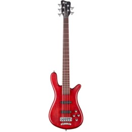 Warwick Streamer LX 5 Burgundy Red Transparent Satin Basso Elettrico 5 Corde