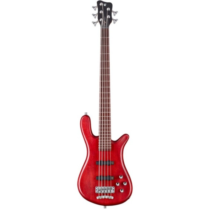 Warwick Streamer LX 5 Burgundy Red Transparent Satin Basso Elettrico 5 Corde