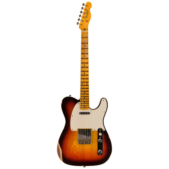 Fender Custom Shop 2022 Time Machine '59 Tele Custom Relic, Wide-Fade Chocolate 3 Color Sunburst