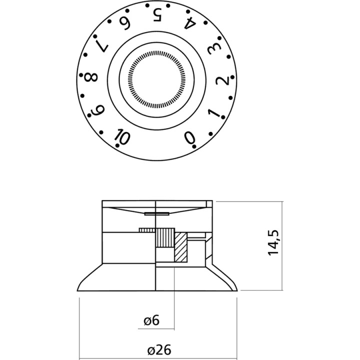 Acquista YELLOW PARTS Ez2215b Manopole Di Regolazione Sg® Style Nere 3 Pcs online | Merula Strumenti Musicali