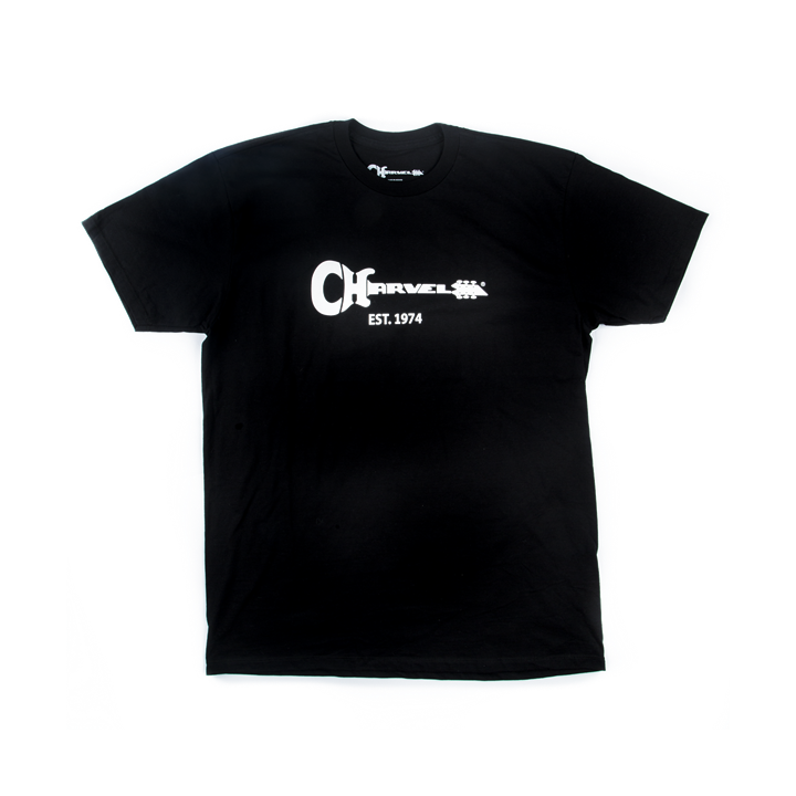 Acquista CHARVEL 0996827706 CHARVEL GTR LOGO TEE BLK L online | Merula Strumenti Musicali